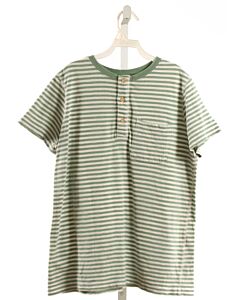 MINI BODEN  GREEN  STRIPED  KNIT SS SHIRT