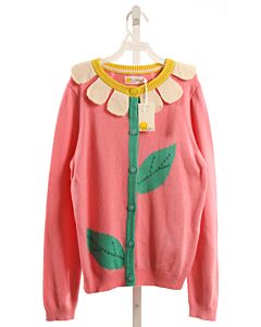 MINI BODEN  PINK  FLORAL APPLIQUED CARDIGAN
