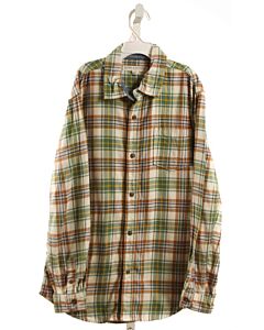 HOPE & HENRY  GREEN  PLAID  DRESS SHIRT
