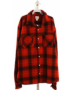 CREWCUTS  RED KNIT PLAID  SWEATER