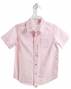 HANNAH KATE  PINK SEERSUCKER STRIPED  DRESS SHIRT