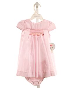 EDGEHILL COLLECTION  PINK   SMOCKED DRESS