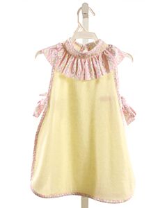 EDGEHILL COLLECTION  YELLOW TERRY CLOTH   COVER UP WITH RUFFLE