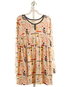 MIKI MIETTE  CREAM KNIT  PRINTED DESIGN DRESS