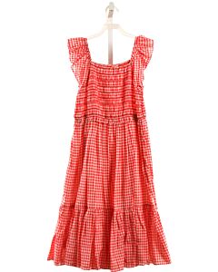 CREWCUTS  RED  GINGHAM SMOCKED DRESS