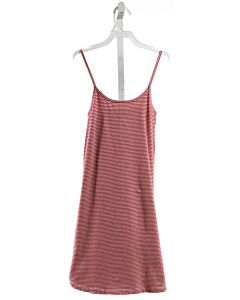 PAPO D'ANJO  RED  STRIPED  KNIT DRESS