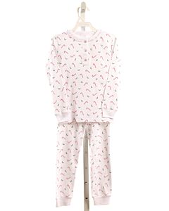 LITTLE ENGLISH  WHITE  PRINT  LOUNGEWEAR WITH RUFFLE