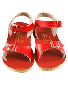 SUN SANS/ SALTWATER SANDALS RED SANDALS  *EUC SIZE TODDLER 11