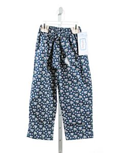 RED BEANS  NAVY  FLORAL  PANTS WITH BOW