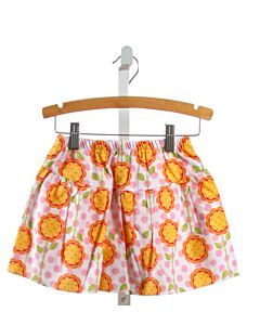 RED BEANS  MULTI-COLOR  FLORAL  SKORT