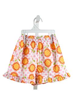 RED BEANS  MULTI-COLOR  FLORAL  SHORTS WITH RUFFLE