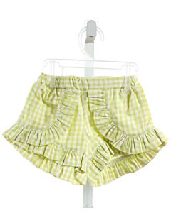 RED BEANS  YELLOW  GINGHAM  SHORTS