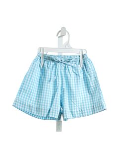 RED BEANS  BLUE  GINGHAM  SHORTS