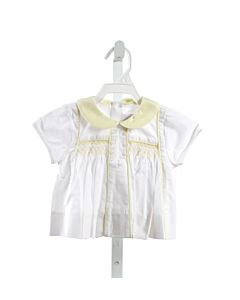 ALICE KATHLEEN  PALE YELLOW  SMOCKED CLOTH SS SHIRT