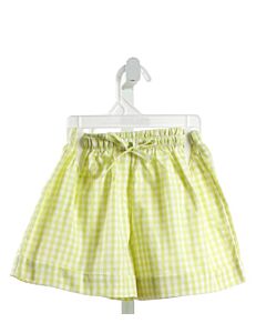 RED BEANS  LIME GREEN  GINGHAM  SHORTS