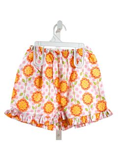 RED BEANS  ORANGE  FLORAL  SHORTS