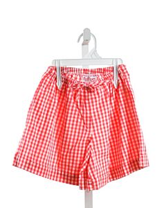 RED BEANS  RED  GINGHAM  SHORTS