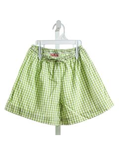 RED BEANS  LIME GREEN  GINGHAM  SHORTS