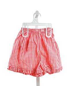 RED BEANS  RED  GINGHAM  SHORTS