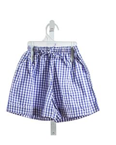 RED BEANS  BLUE  GINGHAM  SHORTS