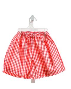 RED BEANS  RED  GINGHAM  SHORTS