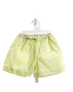 RED BEANS  BRIGHT YELLOW  GINGHAM  SHORTS