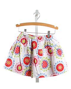 RED BEANS  WHITE  FLORAL  SKORT