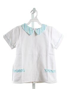 ALICE KATHLEEN  WHITE PIQUE  CLOTH SS SHIRT