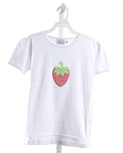 RED BEANS  WHITE KNIT  KNIT SS SHIRT