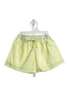 RED BEANS  BRIGHT YELLOW  GINGHAM  SHORTS