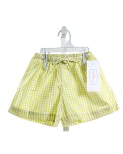 RED BEANS  YELLOW  GINGHAM  SHORTS