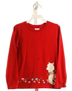 HANNA ANDERSSON  RED   PRINTED DESIGN KNIT LS SHIRT