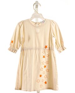 LALI  CREAM KNIT  PRINTED DESIGN DRESS