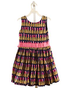 LITTLE LOAVES & FISHES  HOT PINK  PRINT  PARTY DRESS