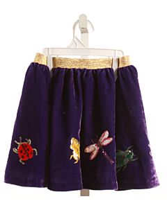 MINI BODEN  PURPLE VELVET  APPLIQUED SKIRT WITH SEQUINS