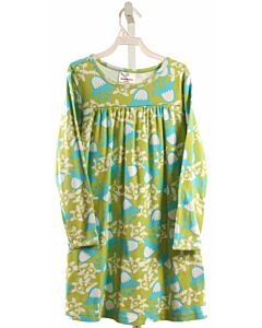 HANNA ANDERSSON  LIME GREEN  FLORAL  KNIT DRESS