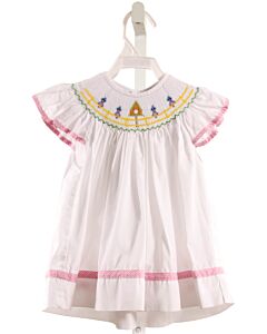 REMEMBER NGUYEN  WHITE   SMOCKED SLEEVELESS SHIRT