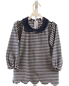 SMOCKINGBIRD NAVY STRIPED KNIT LS SHIRT
