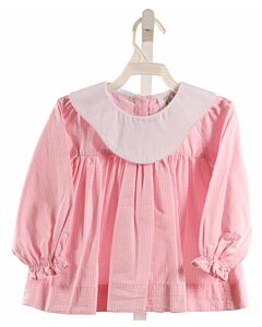 SMOCKED THREADS CECIL & LOU  PINK  GINGHAM  SHIRT-LS