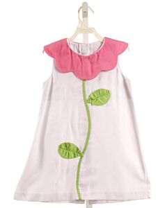 ZUCCINI WHITE APPLIQUED DRESS