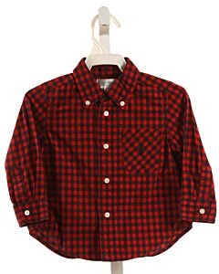 RALPH LAUREN  RED  GINGHAM  DRESS SHIRT