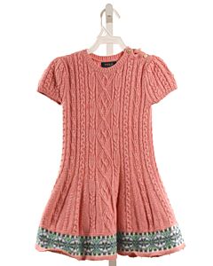 POLO BY RALPH LAUREN  PINK    KNIT DRESS