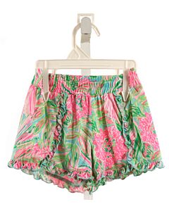 LILLY PULITZER  GREEN  FLORAL  SHORTS WITH RUFFLE