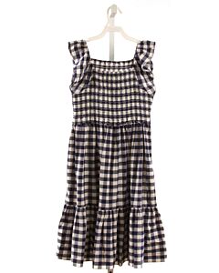 CREWCUTS  NAVY  GINGHAM SMOCKED DRESS