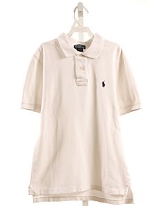 POLO BY RALPH LAUREN  WHITE PIQUE   KNIT SS SHIRT