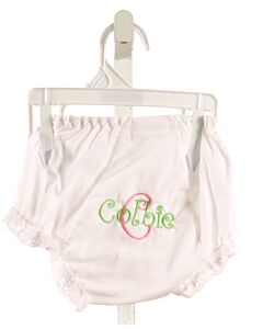 NO TAG  WHITE   EMBROIDERED BLOOMERS WITH EYELET TRIM