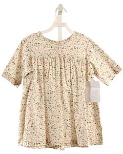 MARY & GRACE  IVORY  FLORAL  SHIRT-SS