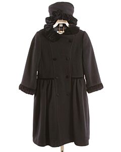 SARAH LOUISE  BLACK WOOL   DRESSY OUTERWEAR