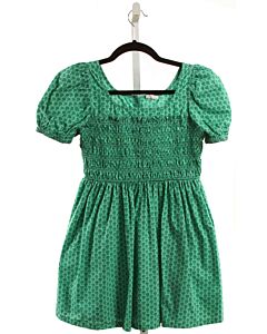 CREWCUTS  GREEN  FLORAL SMOCKED DRESS