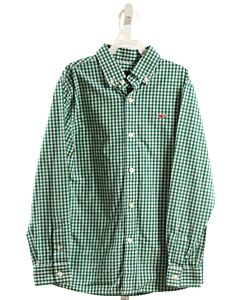 VINEYARD VINES  GREEN  GINGHAM  DRESS SHIRT